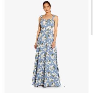 Adrianna Papell Aiden Mattox Blue Floral Bridesmaid Dress